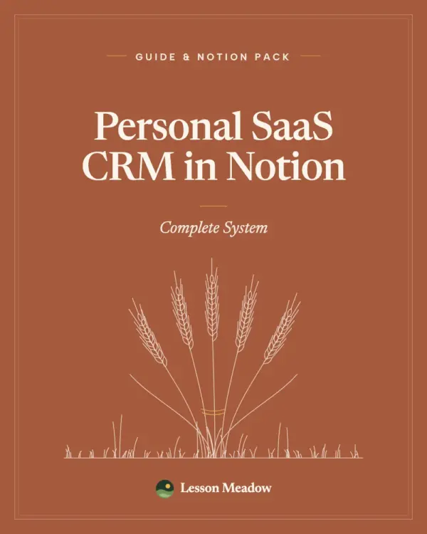 Personal SaaS CRM in Notion